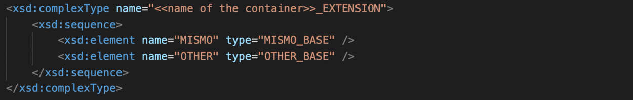 MISMO XML Model Extension Type