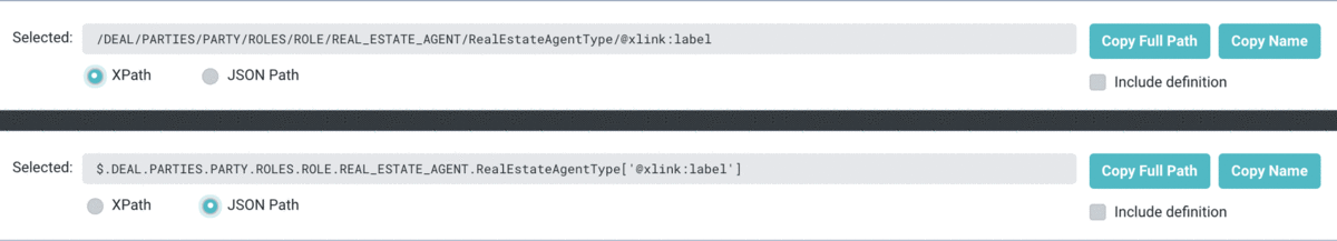 XPath and JSONPath